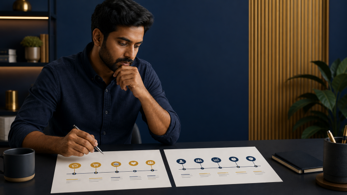 Founder runway planner separating household and venture cash needs