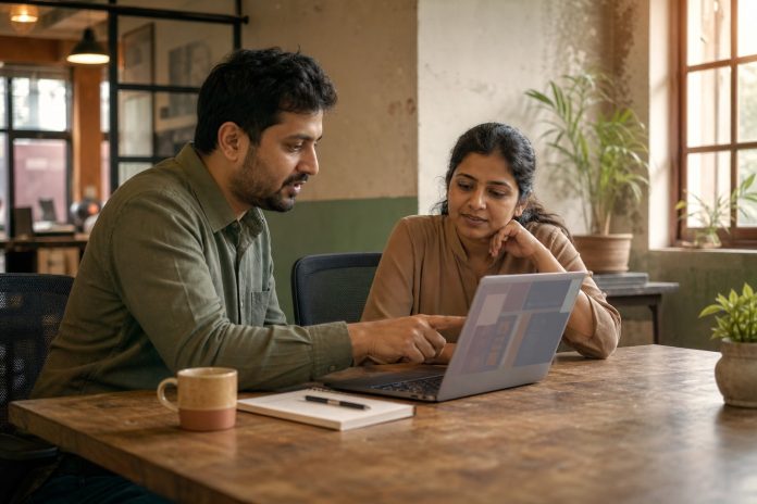 Prototype first session with an Indian founder testing a working product with a customer