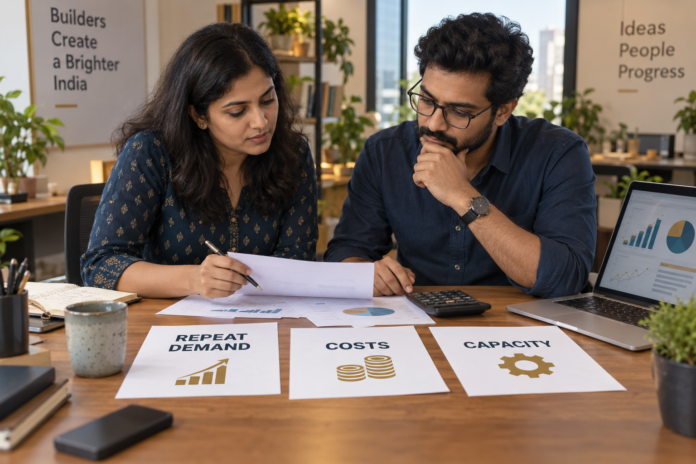 Startup growth readiness: founders review repeat demand, costs, and delivery capacity